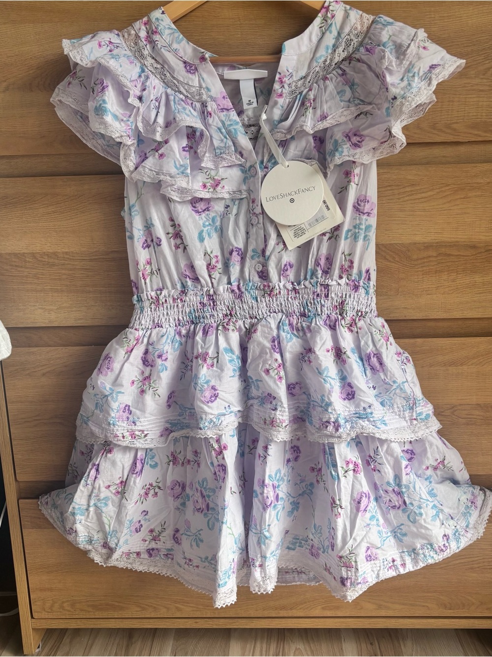 New LoveShackFancy Floral Ruffle Dress